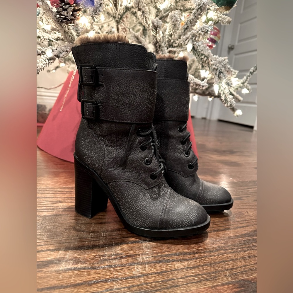 Tory Burch leather shearling boots 7
